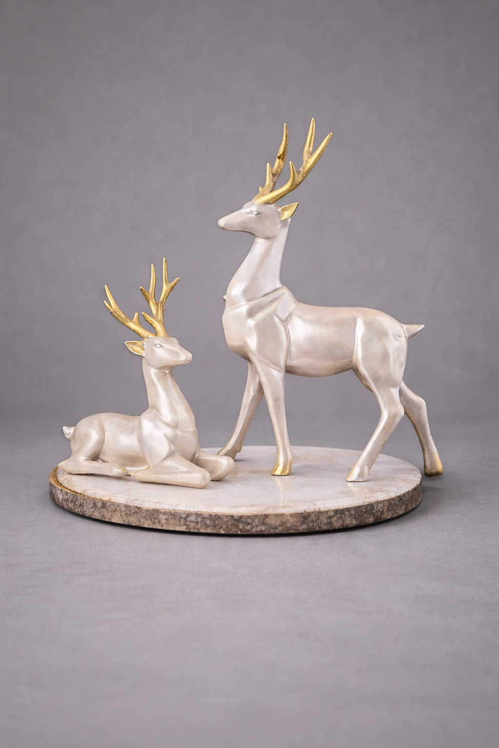 Pearl Hiran Deer Pair Statue