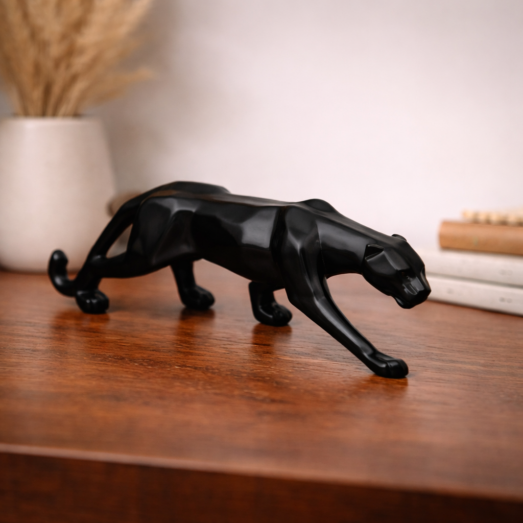 Small Black Panther Statue